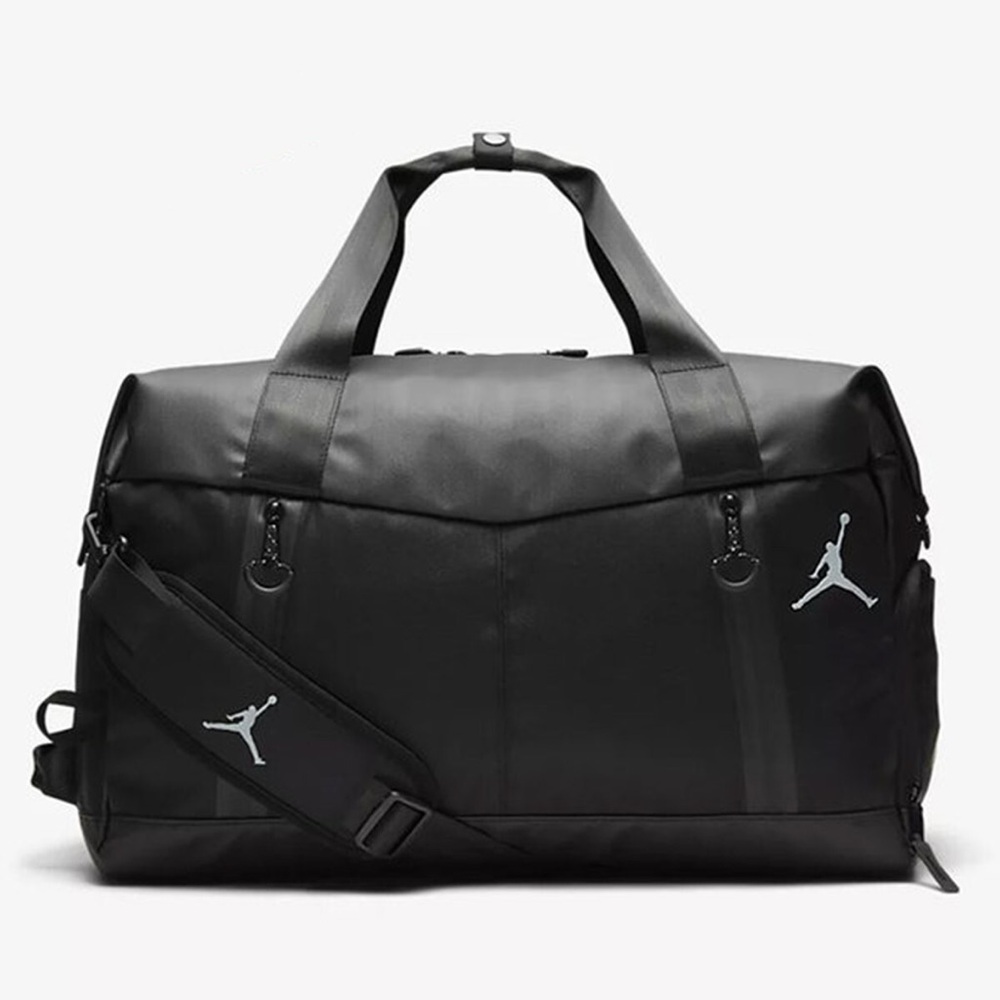 NEW Nike Air Jordan Medium Black Duffle Bag Travel Airborne Weekender 9A0045-023